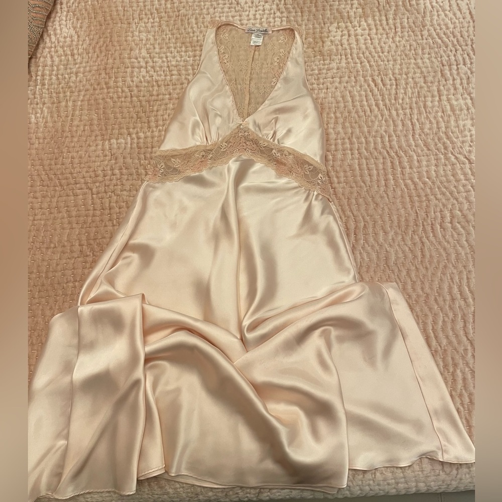 Linea Donatella Satin Nightgown Sz S